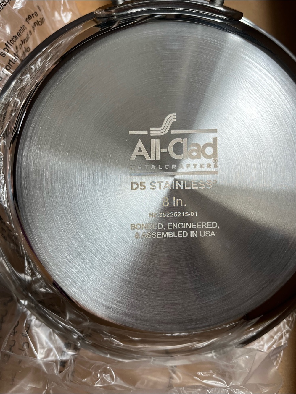 (D5) All-Clad Stainless Steel 8” Fry Pan, NEW - Picture 2 of 8